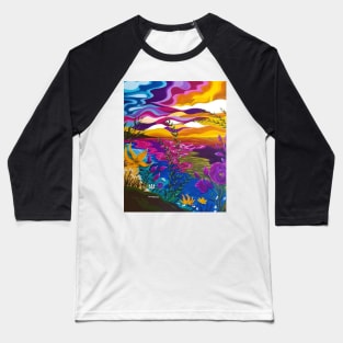 Floral Beach art, bright flowers, colorful beach, bright flowers, bright floral bedding, bright floral bath, bright floral apparel Baseball T-Shirt